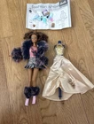Vintage 2004 CHRISTIE FASHION SHOW BARBIE G3674 With Gold Outfit & Shoes W/
