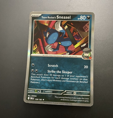 The Pokémon Company Team Rocket's Sneasel 128/182 SV10 Holo Rare English