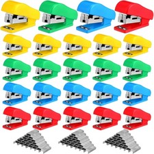 Fainne 30 Pcs Mini Stapler Bulk with Staples Back to School Classic Color