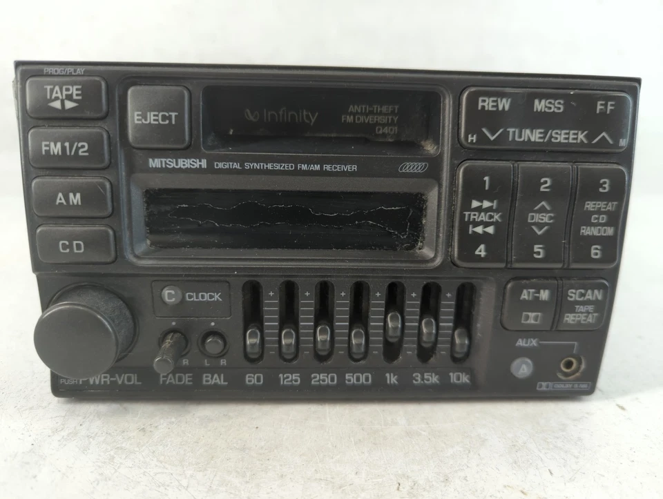 Receptor de radio reproductor de CD Am Fm Mitsubishi 3000gt 1993-1996 RU6G2 Foto 4 de 4