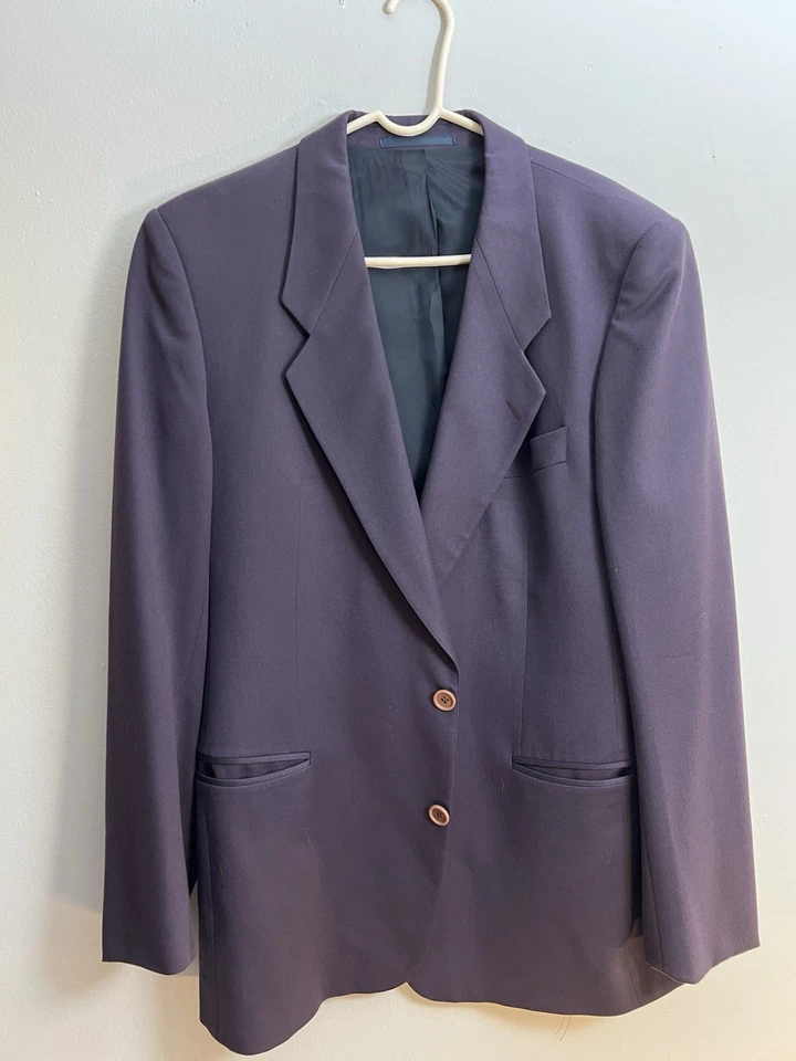 Abrigo deportivo morado para hombre Traje Chaqueta Cerruti 1881 Hecho en Italia Talla 42R Foto 3 de 4