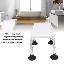 NEW Shower Chair For Inside Shower Non Slip Feet Adjustable Height Bath Stool