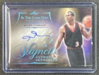 ALLEN IVERSON 2025 LEAF IN THE GAME USED SPORTS #VAI1 VIGNETTE AUTO BLUE HOLO /8