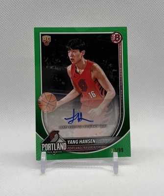 2025-26 Topps Bowman Yang Hansen Green Rookie Card RC Auto /99 RVA