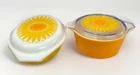 VTG PYREX Daisy Bowl (26) W/id & Daisy Divided Dish (1-1/2 Qt) W/ Lid  1968-73