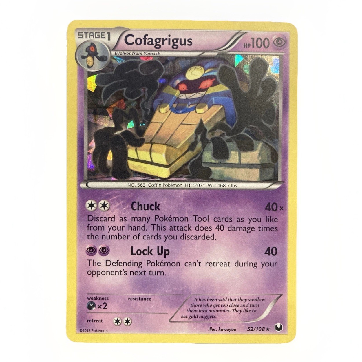 Cofagrigus - 52/108 (Cracked Ice Holo) 052/108 Rare Holo Deck Exclusives LP
