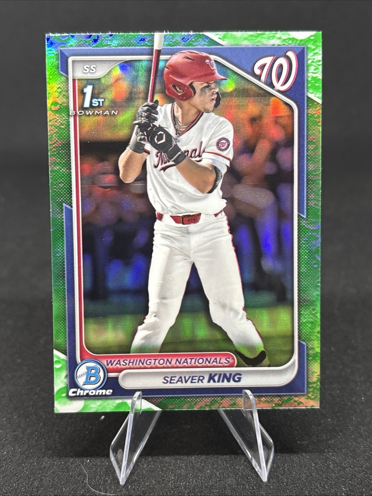 Seaver King 2024 Bowman Draft Chrome 1st Lunar Glow Refractor #BDC-62 Nationals