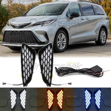 3 Farbe LED DRL Tagfahrlicht für Toyota Sienna XSE 2021-2024 TFL Lampe Blinker