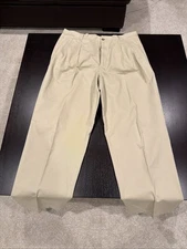 Cutter & Buck Auburn Tigers Brown Pants Pleated Front Sz 36 Length 30