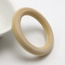 10 Unfinished Natural Untreated Plain Wooden 50mm 2" Round Ring DIY Craft