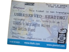 Ticket Rugby League - Giants v Warrington Wolves, 19 July 2008