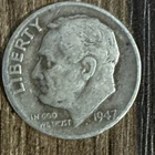 1947 Roosevelt Dime circulated great condition !!!