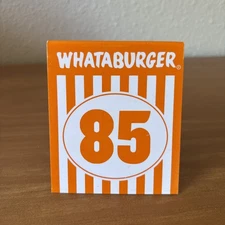 Individual WHATABURGER Restaurant Table Tent Number #85
