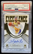 2021-22 Flawless Carmelo Anthony Excellence Signatures Gold Auto #/10 PSA 8
