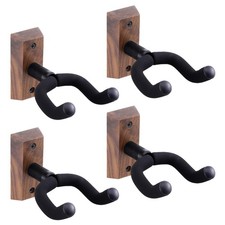 4 Pack Guitar Wall Mount, Guitar Wall Hangers with Rotatable Soft Guitar-Hook