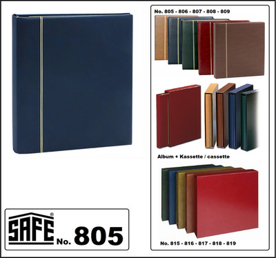 SAFE-805-Blau-Ringbinder-Skai-Album-FAVORIT-14-Ring-Mechanik-leer