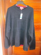 NWT Sz XL Chaps Mens Sweater Blue Crewneck Pullover Logo Classic Casual