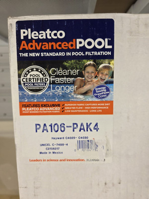 Pleatco PA106-PAK4 Pool Filter Cartridge Unicel Hayward Replacement 4 Pack