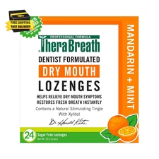 Dry Mouth Dentist Formulated Sugar-Free Lozenges, Mandarin Mint, 24 Count ⭐️⭐️⭐️