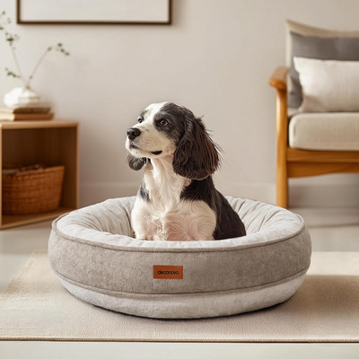 Deconovo Orthopädisches Hundebett Für Kleine Hunde Ø 51 Cm Hundekissen Donut Kis