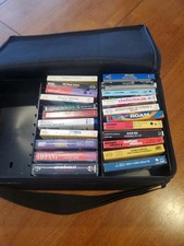 VINTAGE CASE LOGIC 60 CASSETTE CARRYING CASE IN GREAT CONDITION 2 SIDES W/ TAPES