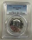 1965 Kennedy Half Dollar SMS SP65 PCGS Blue Label