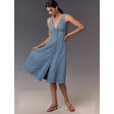 Reformation Sebastien Denim Midi Dress