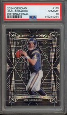 2024 Panini Obsidian JIM HARBAUGH #110 International Pulsar PSA 10 Chargers