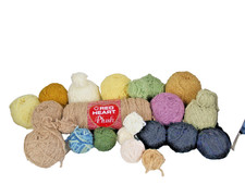 large lot of yarn plush type of acrylic yarn in various colors