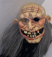 Vintage Creepy Old Man Hillbilly Mask The Paper Magic Group Halloween Rubber