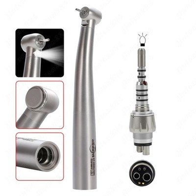 ABDENT Dental Fiber Optic High Speed Handpiece Air Turbine LED Coupling 6Hole