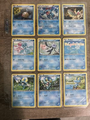 Pokemon Water and Ice Type Trading Card Game  9 Cards