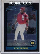 2003 Bowman Chrome baseball Ryan Howard RC rookie card #BDP138 TEAM USA PHILLIES. rookie card picture