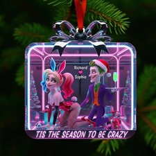 Naughty Couple Christmas Flat Acrylic Ornament Personalized Gifts For