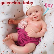 18.3in Lifelike full silicone reborn baby doll boy doll toys gift handmade wash