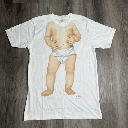 Neu ohne Etikett Evian Water Live kleines Baby in Windel-T-Shirt ERWACHSENE MEDIUM Werbeartikel - Bild 1 von 5