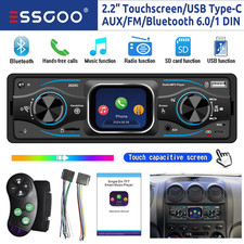 Single 1 Din Car Radio Stereo MP3 Player In-Dash USB/AUX/TF/Bluetooth Head Unit