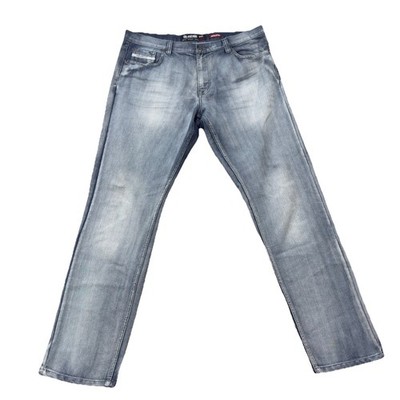 Ecko Unltd Athletic Fit Light Wash Faded Stretch Denim Jeans Straight Leg 38