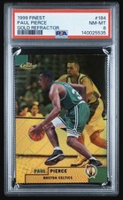 1999 Topps Finest Paul Pierce Gold Refractor #D SP /100 PSA 8 G928