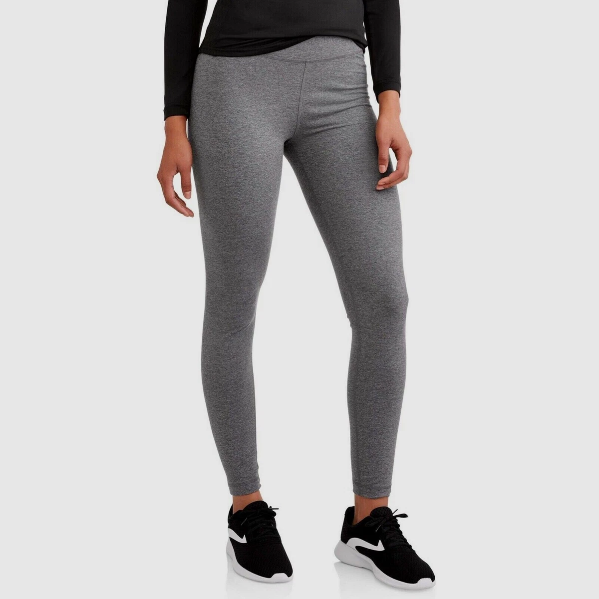 Athletic Works Women's Stretch Cotton Blend Dri-More Core Legging, Gray,  XXL