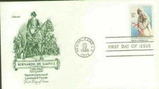 BERNARDO DE GALVEZ BATTLE OF MOBILE 1980 ARTMASTER CACHET FDC GOV FLORIDA UNADDR