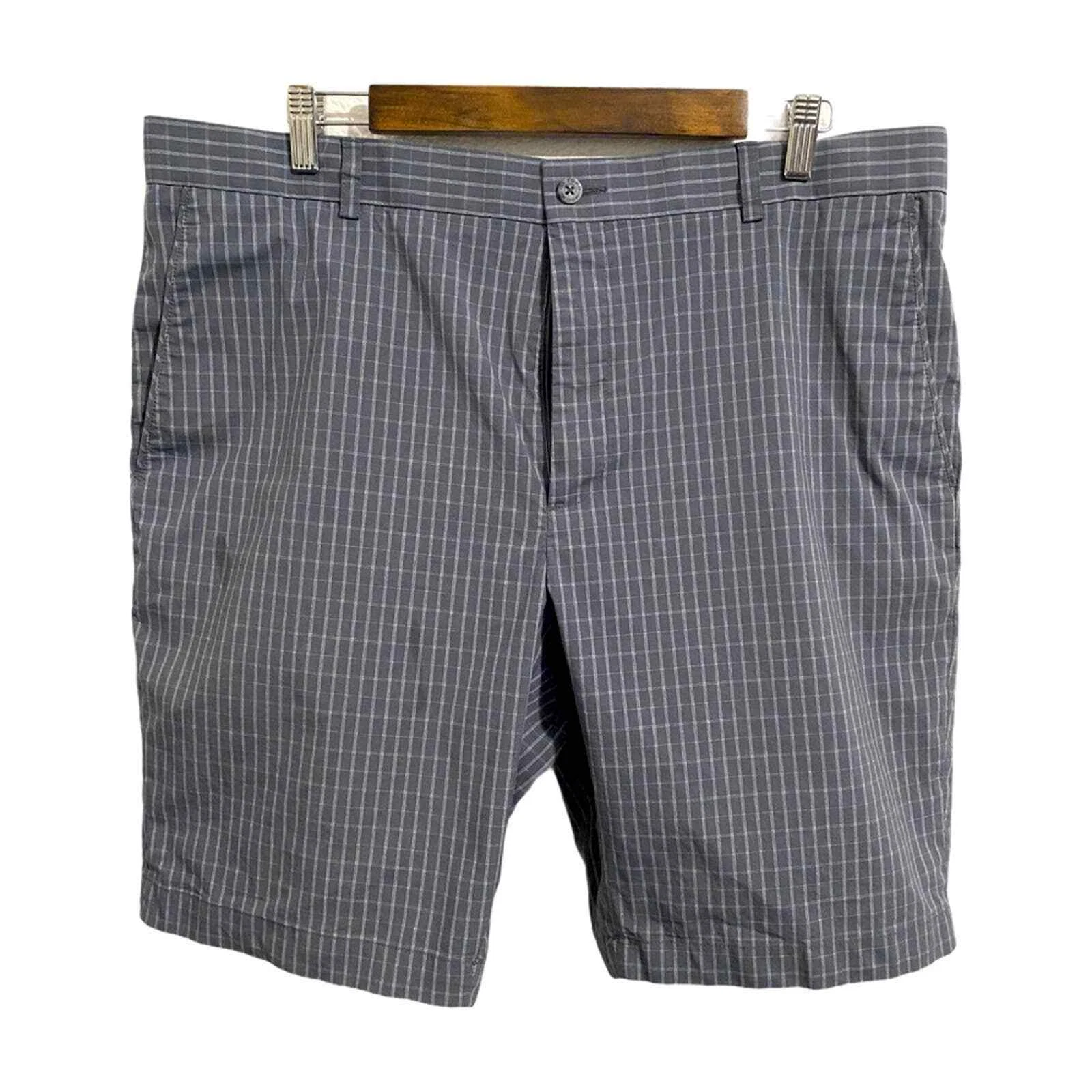 Oxford Golf Shorts Mens Size 38 Gray Plaid Dress