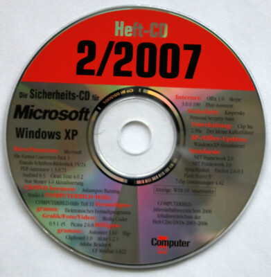 Für Sammler: Computer Bild Heft-CD 2/2007