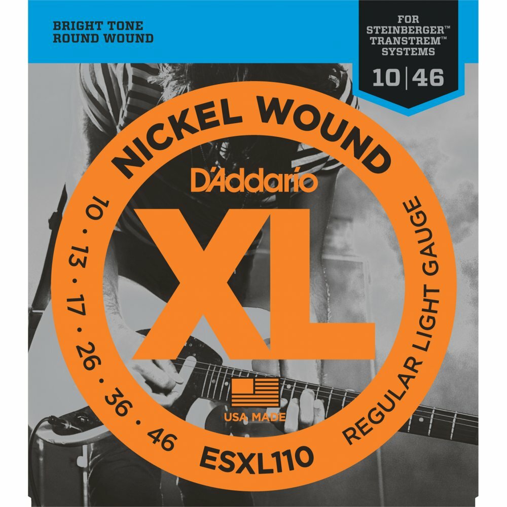 D'Addario Steinberger Nickel 10-46 Double Ballend Electric Guitar Strings