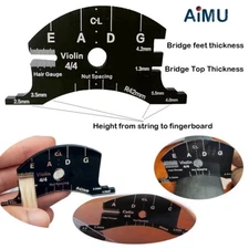 4/4 Violin Bridge Multifunctional Mold Template String Spacing Nut Gauge Mold