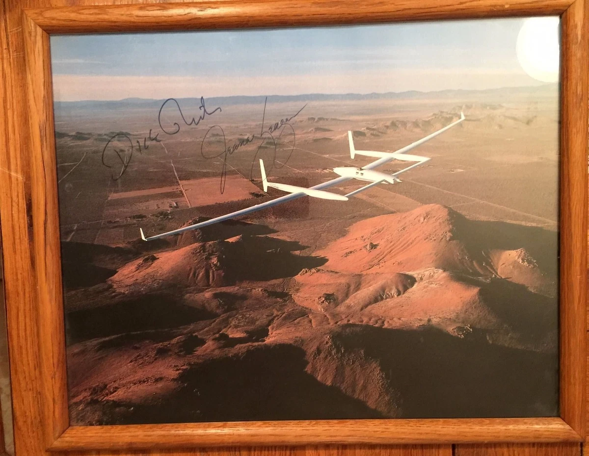 Dick Rutan & Jeana Yeager * Signed Framed 16 x 20 VOYAGER Over California Desert | eBay