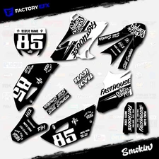 Black White Smokin Camo Graphics Kit fits 15-21 Yamaha YZ85 YZ 85 Decals Sticker