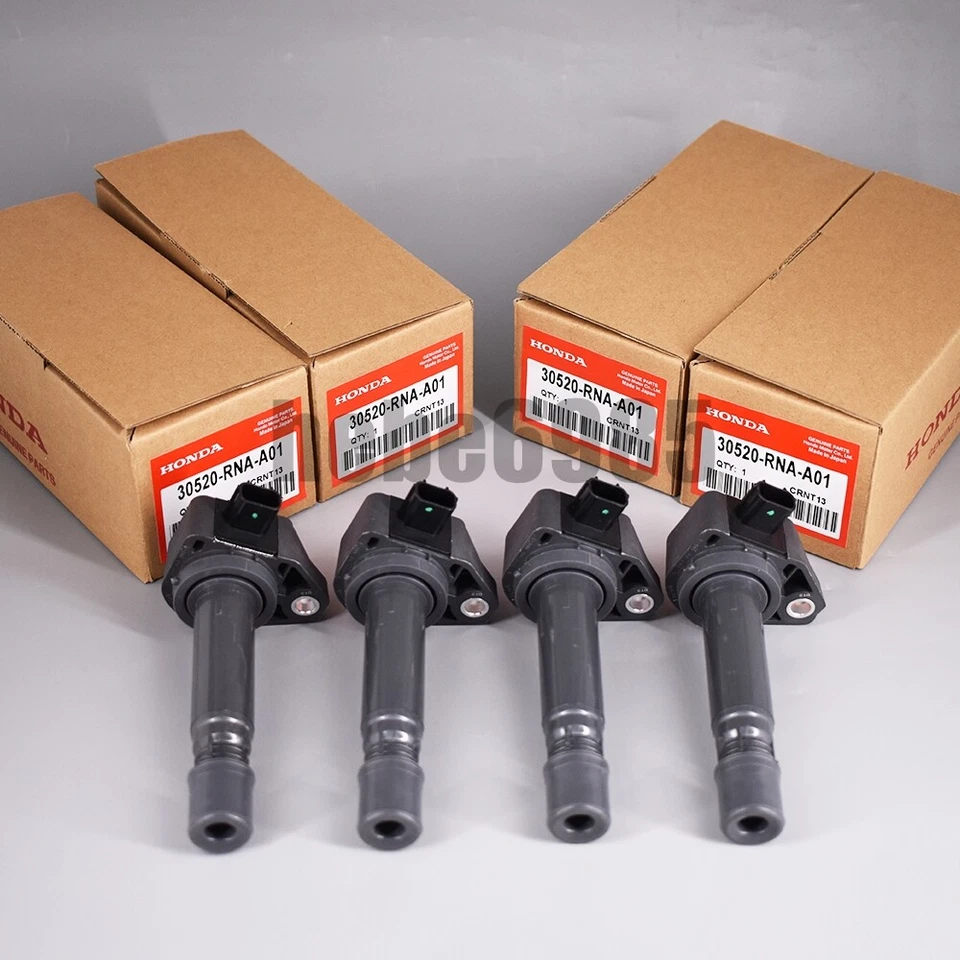 Bobina de encendido genuina 30520-RNA-A01 UF582 4 PIEZAS para Honda Civic 2006-2011 1,8 L EE. UU. Foto 2 de 4