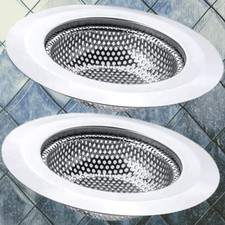 2 PCS 4.5" Kitchen Sink Strainer Stopper Stainless Steel Drain Basket Waste Plug