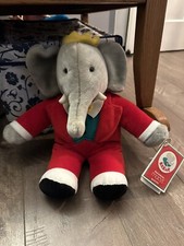 Vintage Babar by Gund 15” Elephant Macy’s Exclusive NOS Sweet Soft Cute Annual